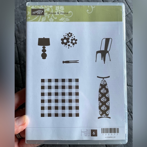 3/$15 NWOT Stampin' Up! "House and Home" set 6 rubber cling mount stamps, retro - Picture 1 of 8